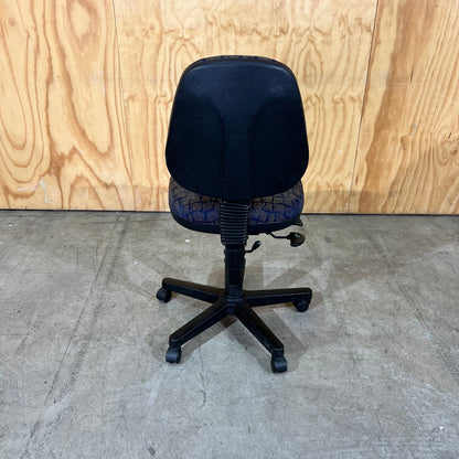 Blue Patterned Task Chair