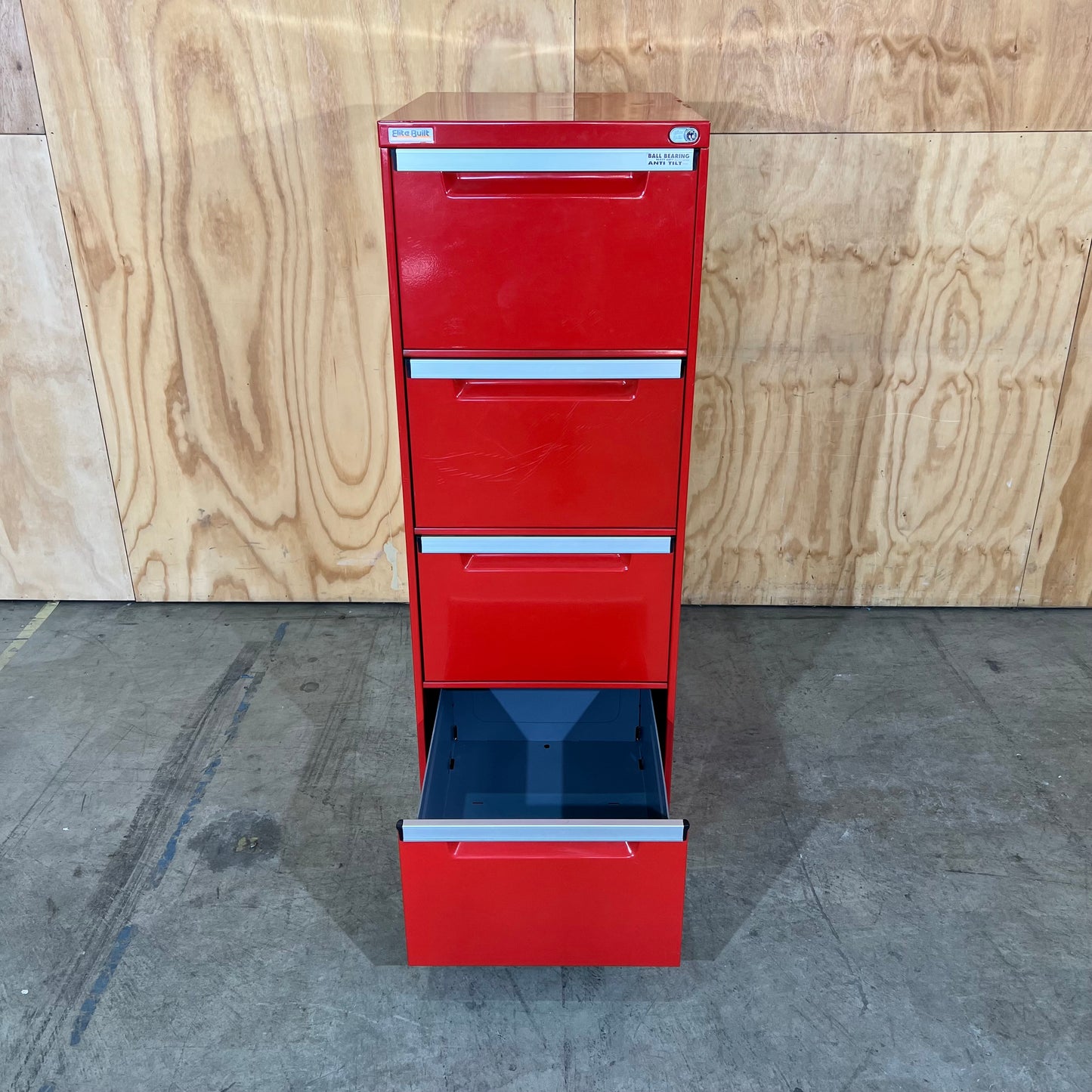 EliteBuilt Red Four Drawer Filing Cabinet