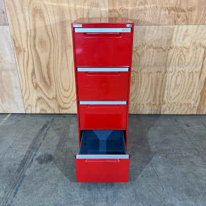 EliteBuilt Red Four Drawer Filing Cabinet
