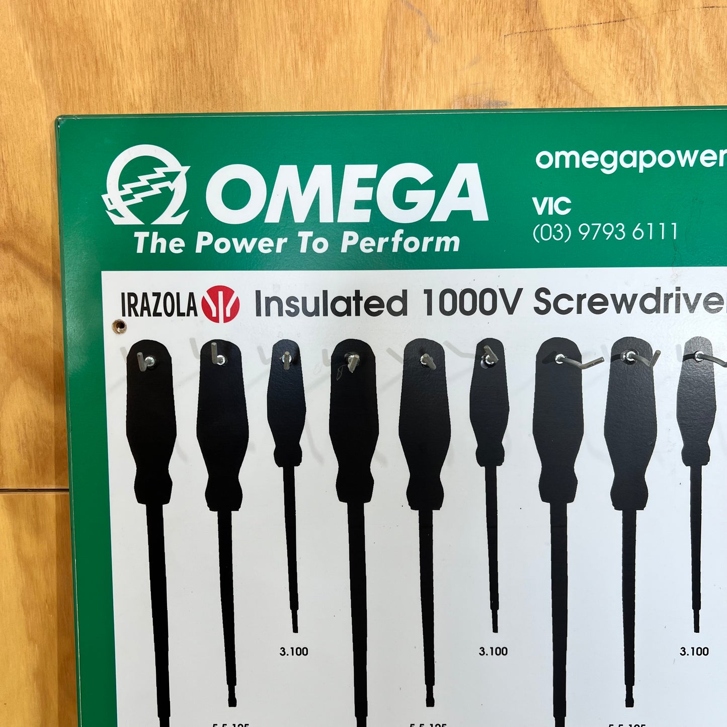 Vintage Omega Power Professional Tool Shadow Board