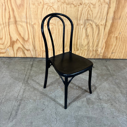 Black Plastic Moulded Bentwood Bistro Chair