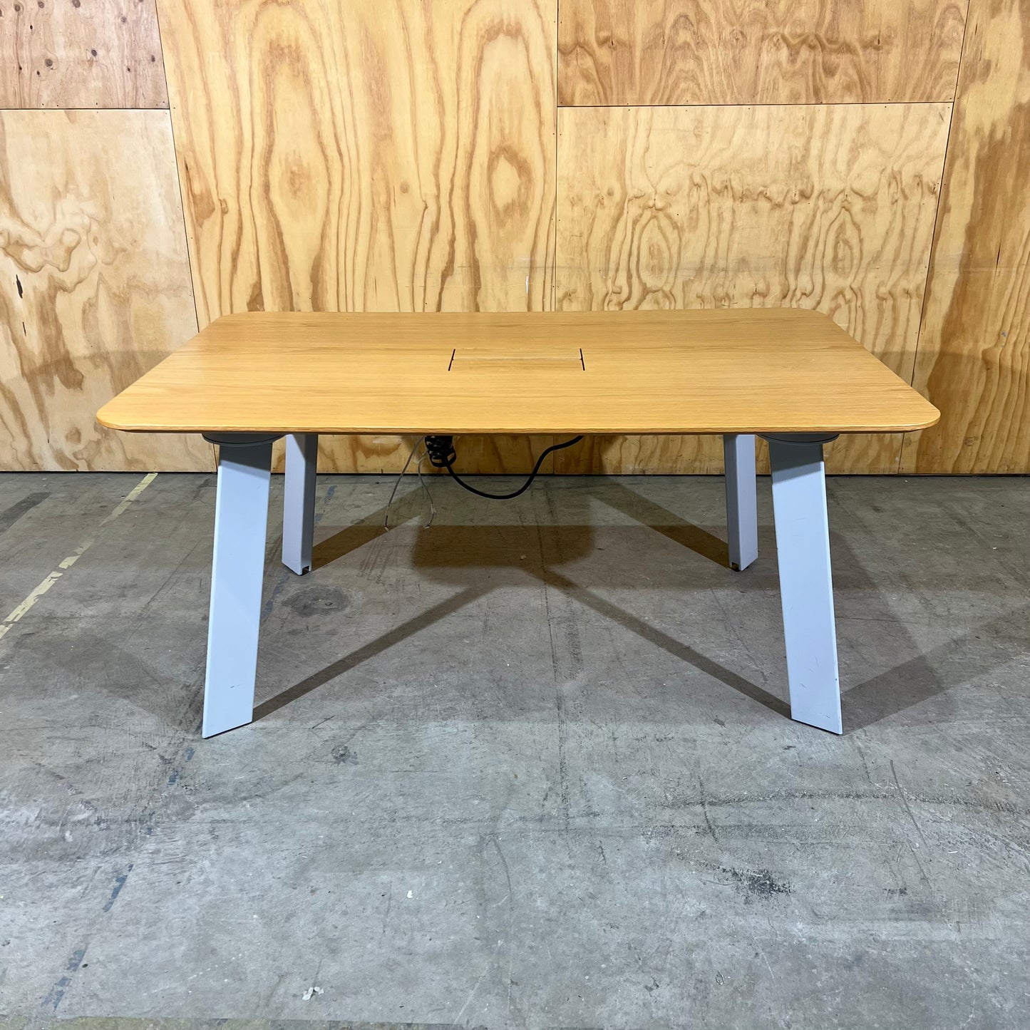 Executive Boardroom Meeting Table with Integrated Power Port