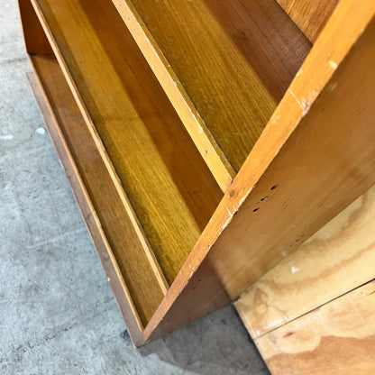 Vintage Mid-Century Timber Library Book Shelf