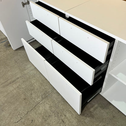 White Modular Office Cupboard (missing handles)