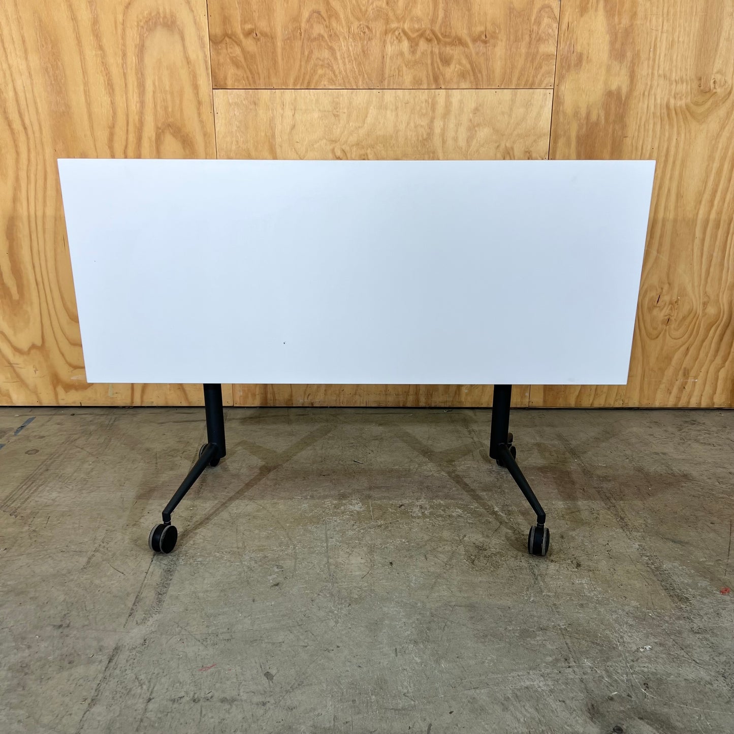 White Flip Table on Castors