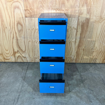 Precision Blue 4-Drawer Filing Cabinet