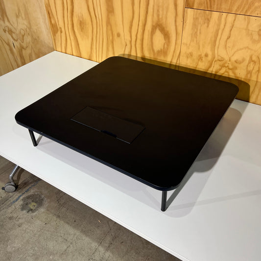 Minimalist Desktop Monitor Riser with Cable Access
