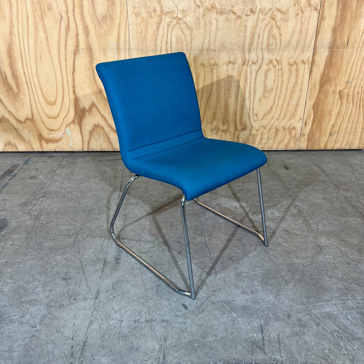 Mark Perry Teal Stackable Sled Chair