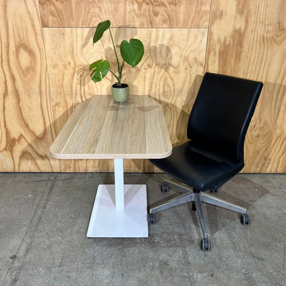 Small Millenia Auton Table on White Metal Base