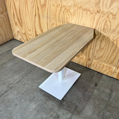 Small Millenia Auton Table on White Metal Base