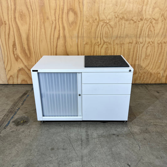 Schiavello Mobile Storage Caddy with Tambour & Seat Pad