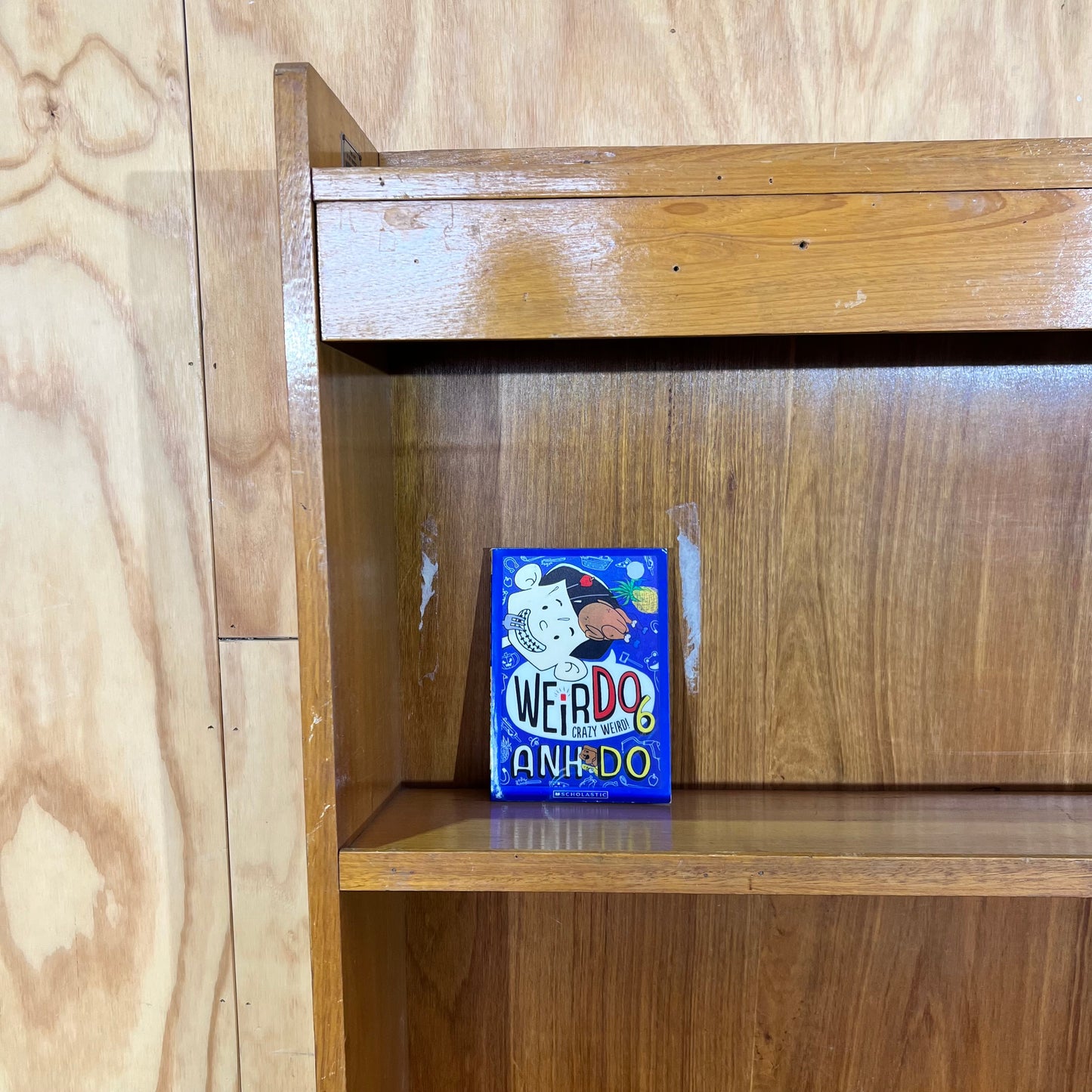 Vintage Mid-Century Timber Library Book Shelf