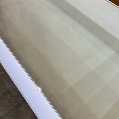White Display Cabinet with Perspex Case and Two Shelf Options