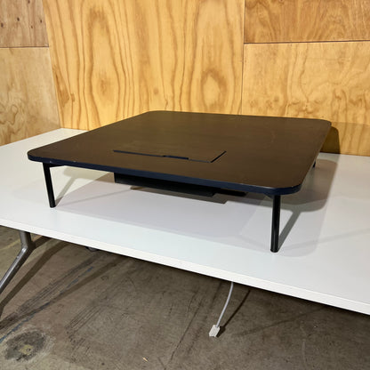 Minimalist Desktop Monitor Riser with Cable Access