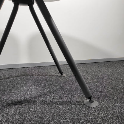 BULK BUY: Pyramid Round Table White with Grey Swivel Legs
