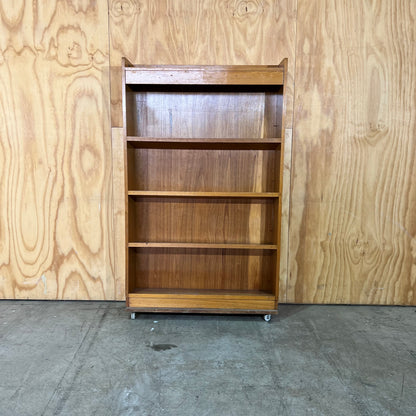 Vintage Mid-Century Timber Library Book Shelf