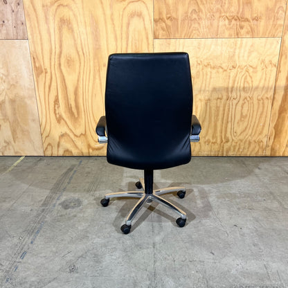Black Leather executive chair with arms