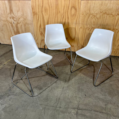 Sebel Hobnob Stacking Sled Chair in White