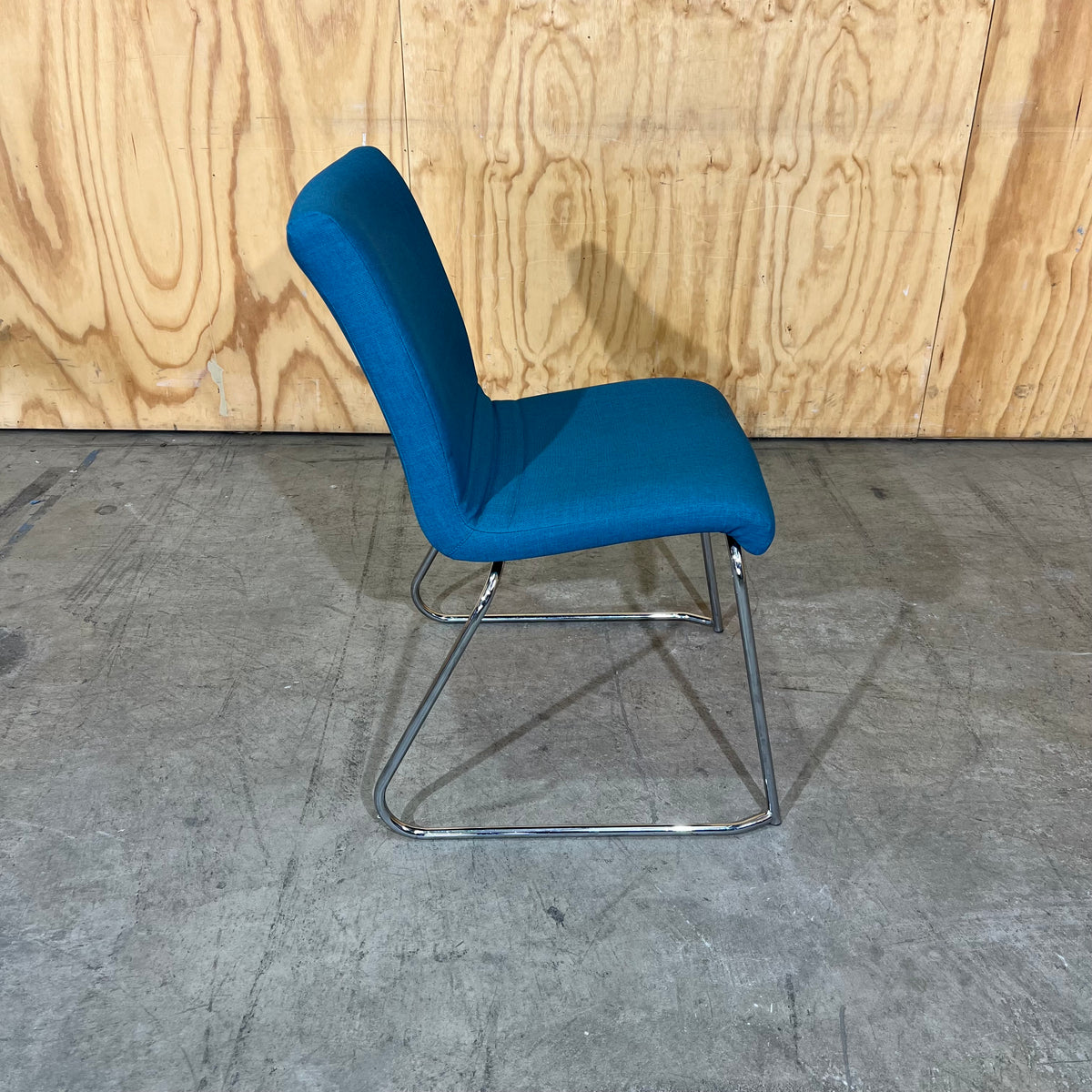 Mark Perry Teal Stackable Sled Chair