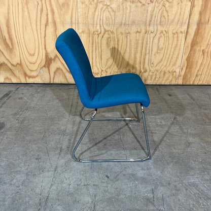 Mark Perry Teal Stackable Sled Chair