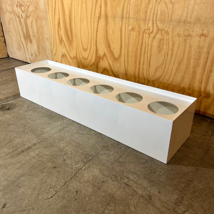 Deluxe White Metal Planter Box