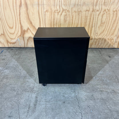 Slim Black Metal 3 Draw Pedestal