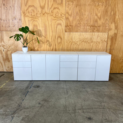 White Modular Office Cupboard (missing handles)