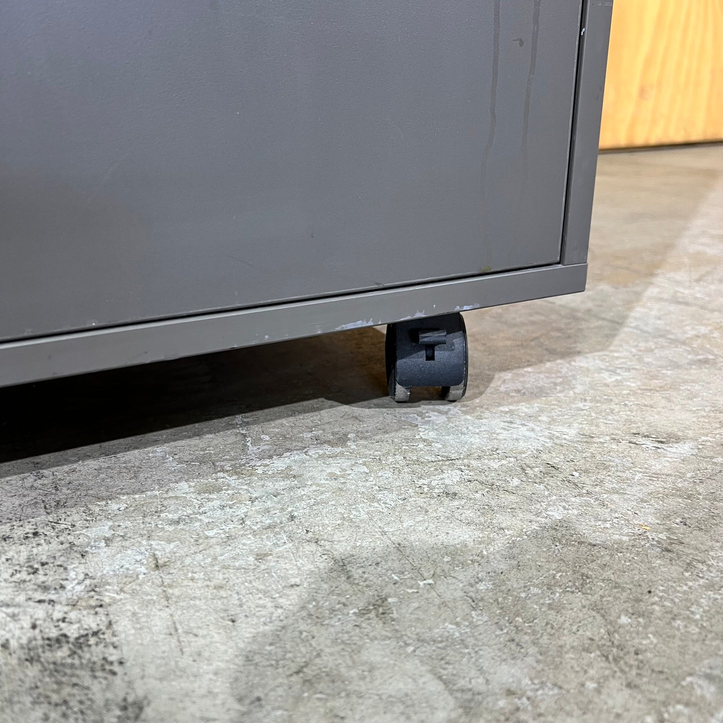 Charcoal 2-Door Storage Cabinet on Wheels