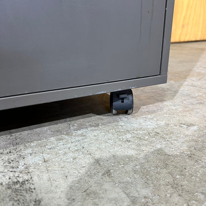 Charcoal 2-Door Storage Cabinet on Wheels