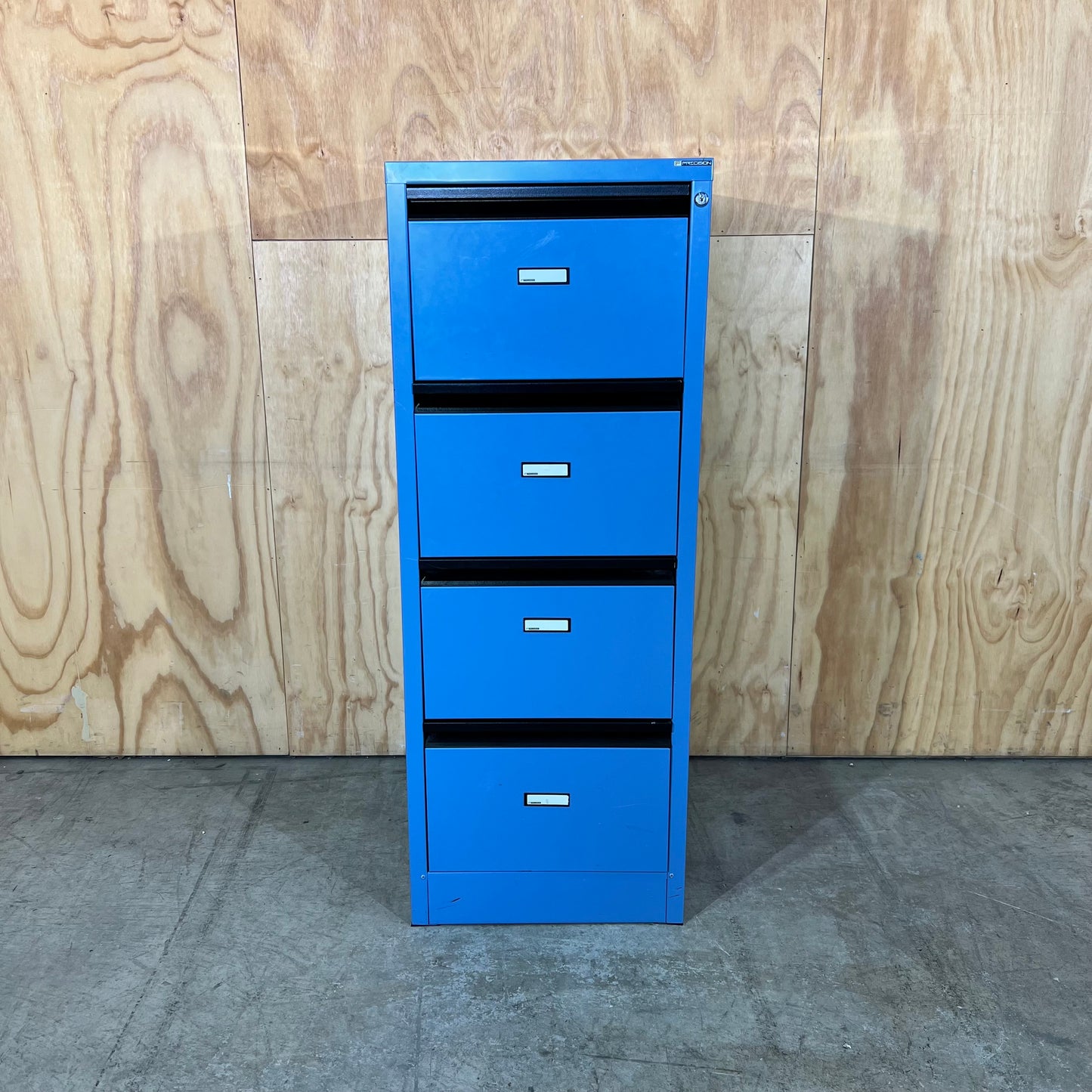 Precision Blue 4-Drawer Filing Cabinet