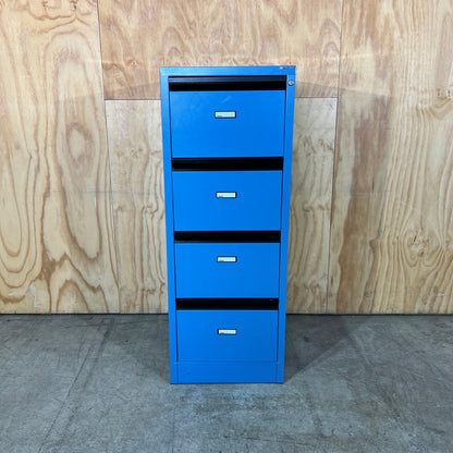 Precision Blue 4-Drawer Filing Cabinet