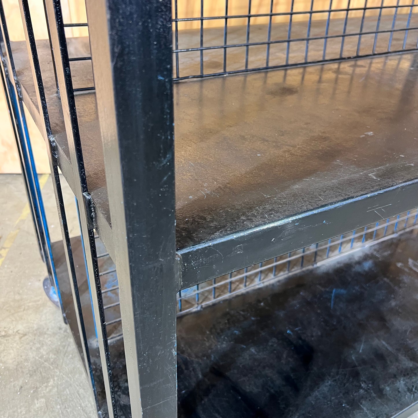 Black Metal Double Sided Trolley