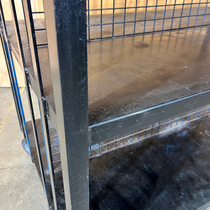 Black Metal Double Sided Trolley