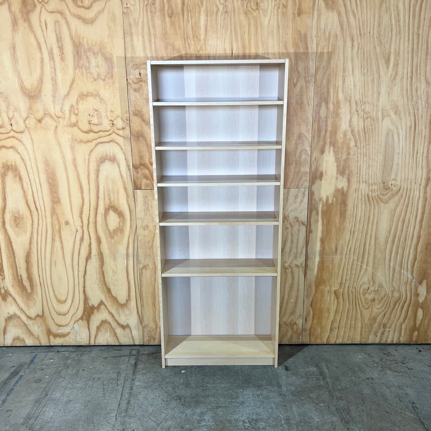 Light Ash 6 Shelf Bookshelf