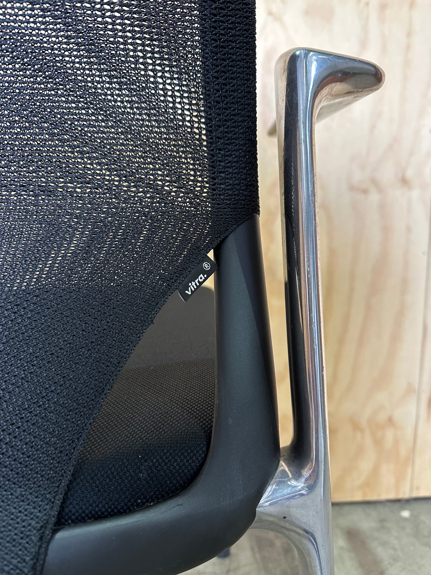Vitra MedaSlim Office Chair Mesh Back with Chrome Arms