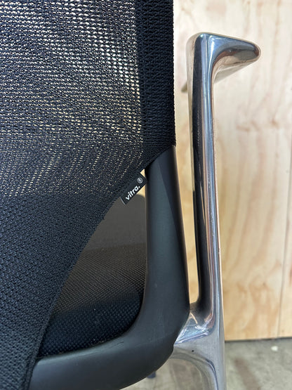 Vitra MedaSlim Office Chair Mesh Back with Chrome Arms