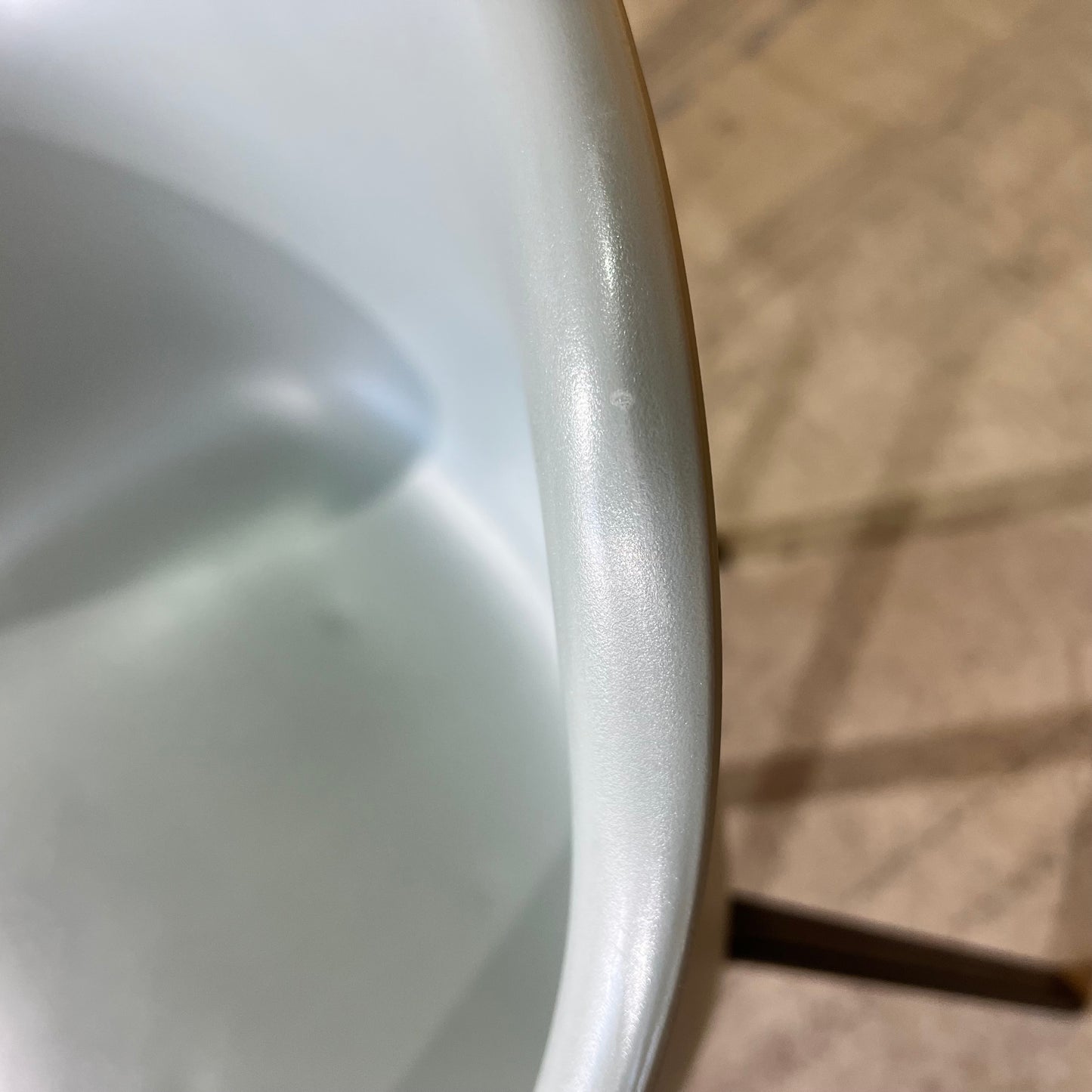 Grey Plastic Tub Chair with Black Legs