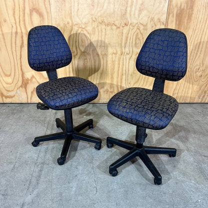 Blue Patterned Task Chair