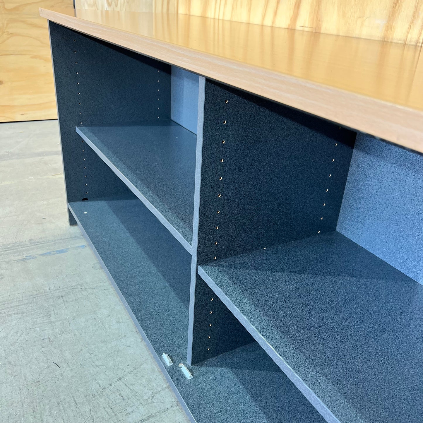 Open Timber and Slate Laminate Sideboard
