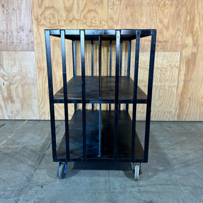 Black Metal Double Sided Trolley