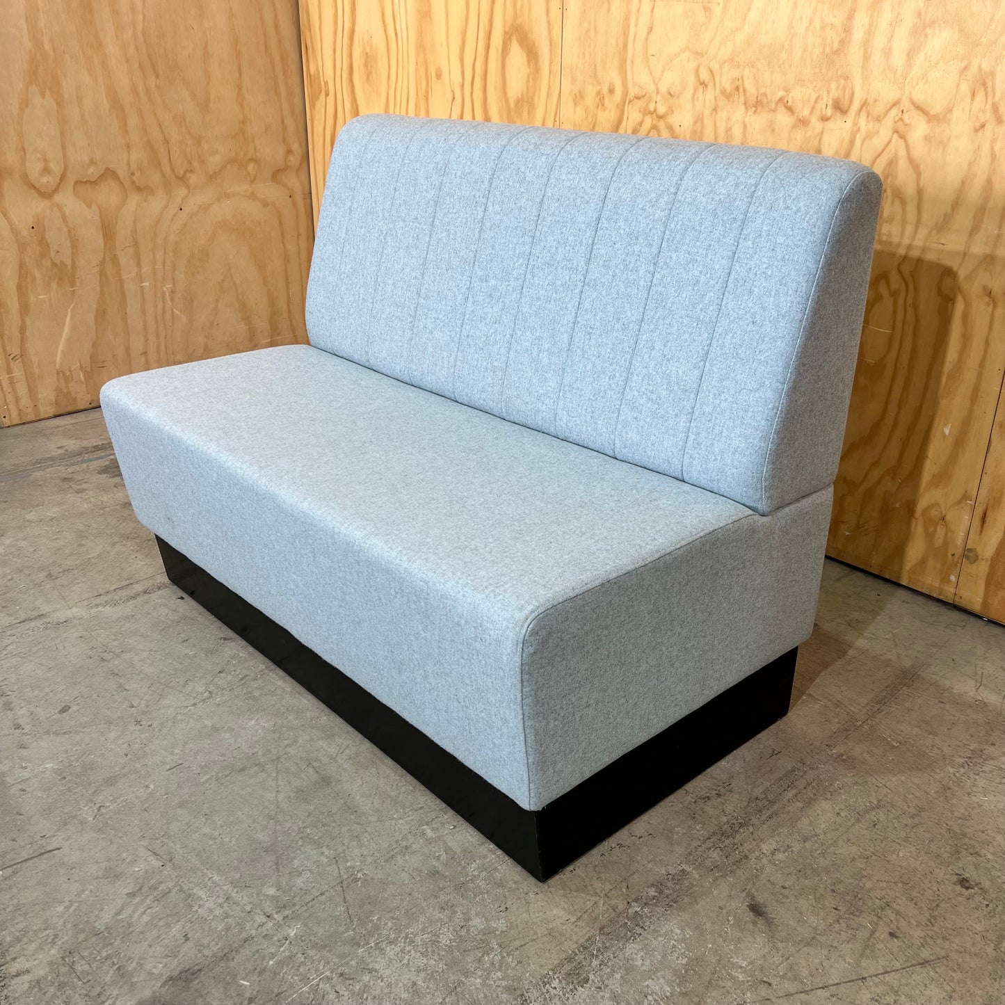 Grey/Light Blue Two Person Booth Seat