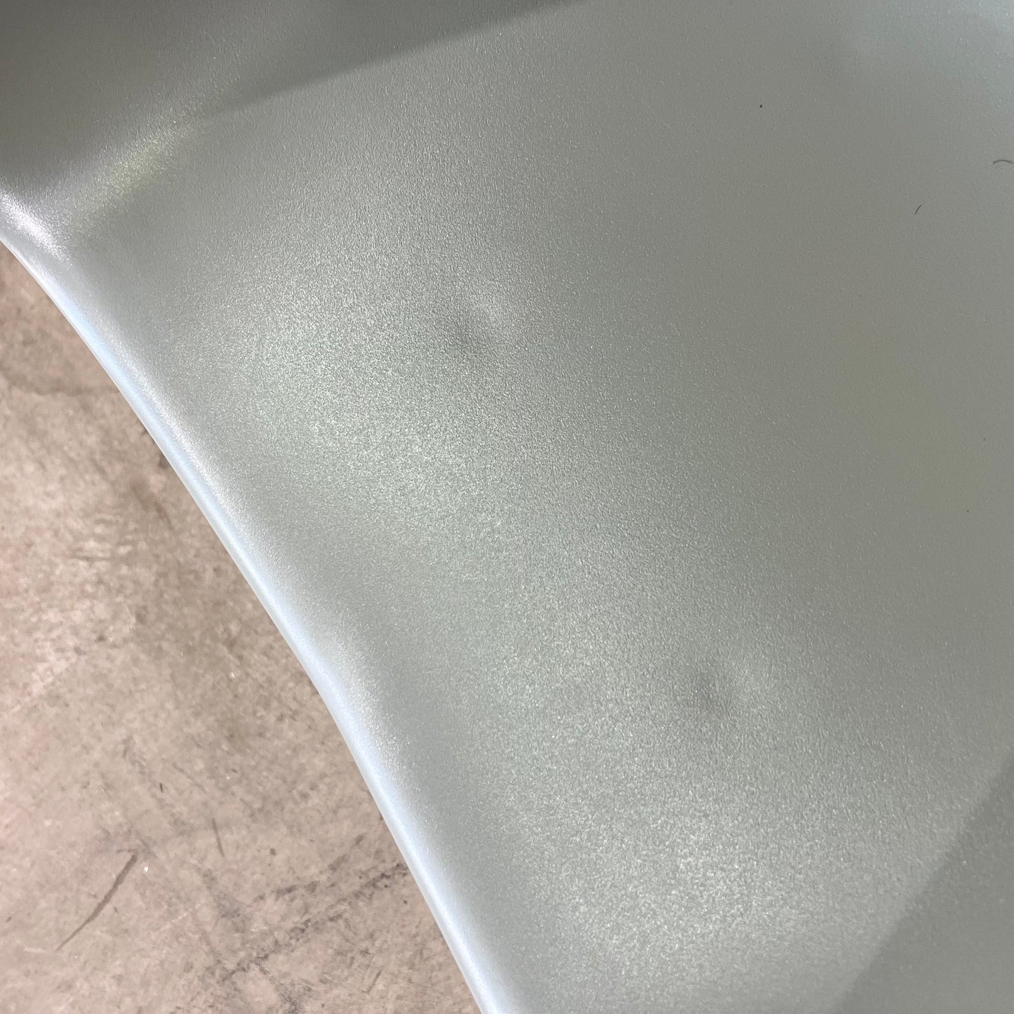 Grey Plastic Tub Chair with Black Legs