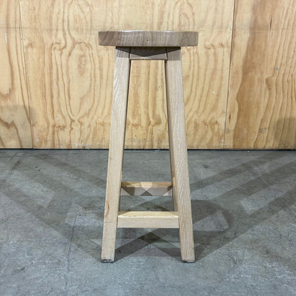 Round Timber High Stool
