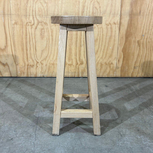 Round Timber High Stool
