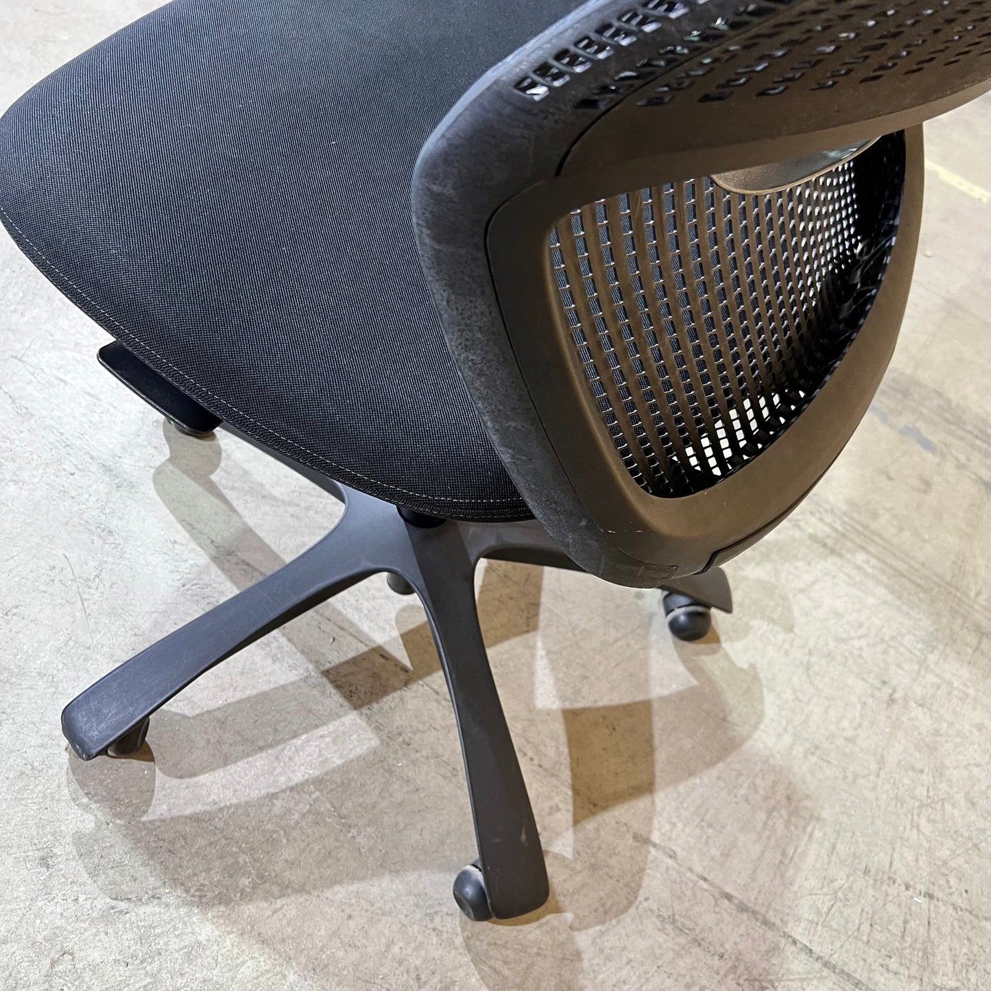 Black Mesh Task Chairs on Wheels