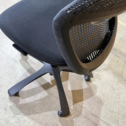 Black Mesh Task Chairs on Wheels