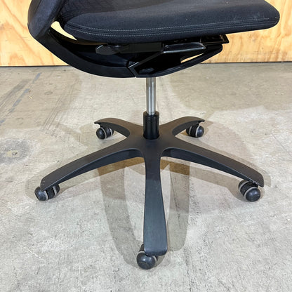 Black Mesh Task Chairs on Wheels