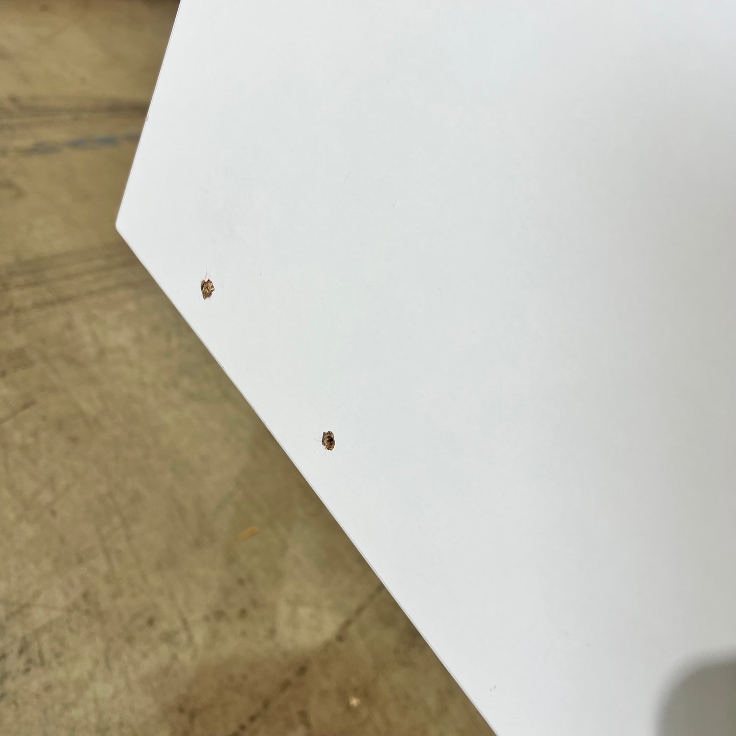 White Flip Table on Castors