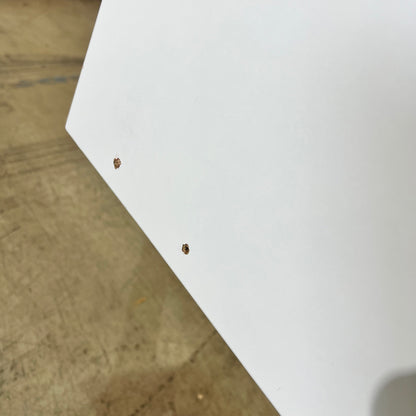 White Flip Table on Castors