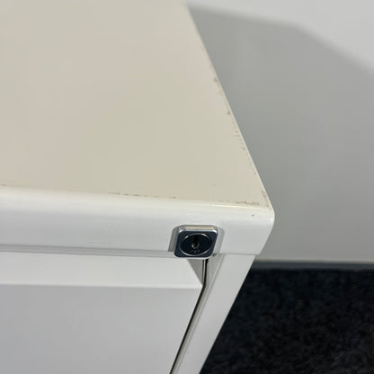 Wide Filing Cabinet 3 Drawers in White